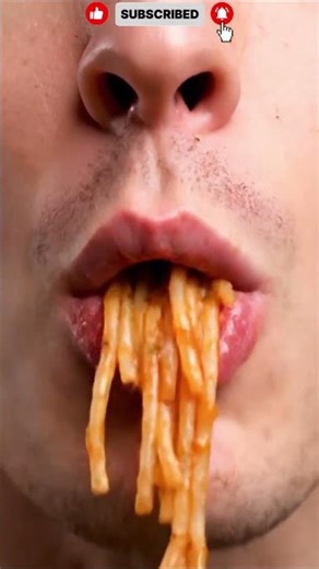 ASMR Saucy Pasta Eating | Photorealistic | No Talking #asmr #mukbang #shorts