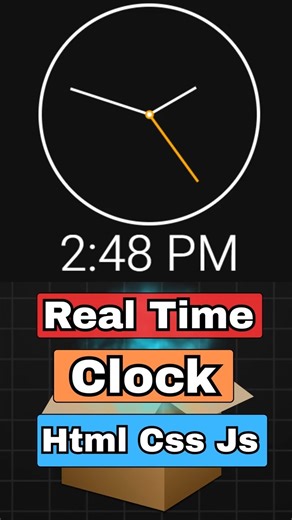 LIVE DIGITAL CLOCK Using HTML CSS JAVASCRIPT | Web Project