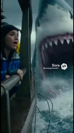 Megalodon attacks fishing boat. #shark #megalodon