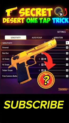 Desert Eagle HACKER Fire Button Size ⚙️📲 (100% One Tap) #Shorts