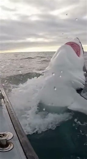 POV: Shark Bursts Straight Out of the Water
