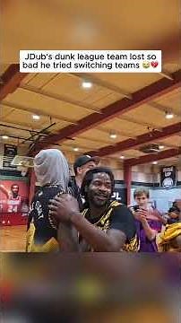 JDub's dunk league team lost so bad he tried switching teams 😭💔