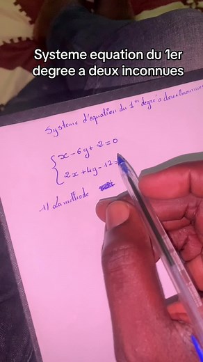 Comprendre le système d'équations à deux inconnues