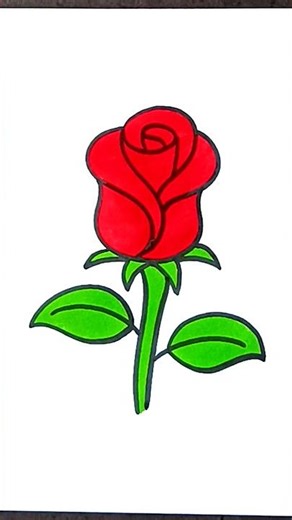 Drawing and Coloring a Rose | Drawing a Rose