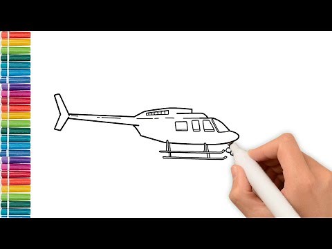 How to draw a police HELICOPTER step by step / drawing helicopter easy