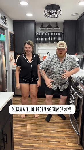 GradyandKarlee on Instagram: "Link will be in our BIO, be on the lookout at 10am Central time 🙌🏻 #couplehumor #funny #announcment #merch"