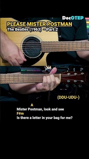 Please Mister Postman - The Beatles (1963) Easy Guitar Chords Tutorial with Lyrics Part 2 SHORTS