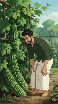 Giant Karela Harvest🌿| You Won’t Believe How Delicious Bitter Gourd Can Be!💚 #ghibli #anime #asmr