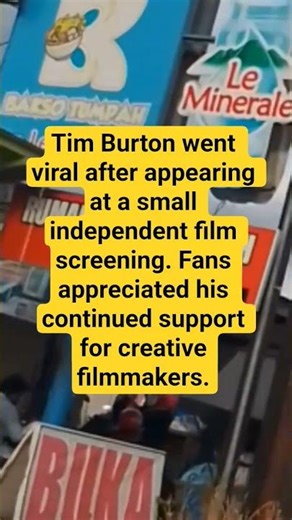 Tim Burton Appears at Small Independent Film Screening #news #viral
