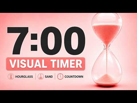 7 Minute Visual Timer | Hourglass Sand Countdown