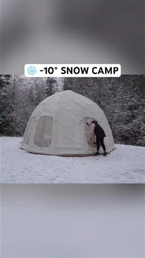 Setting Up Our Tent in the Snow With 3 Kids ❄️