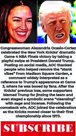 AOC Trolls Trump After Knicks’ Epic Comeback: “Stank Vibes Are Gone!”