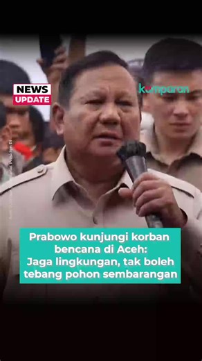 Presiden Prabowo Subianto meminta warga Aceh Tamiang untuk menjaga lingkungan dan tidak menebang pohon sembarangan saat meninjau posko pengungsian korban bencana pada Jumat (12/12). Ia menekankan pentingnya kewaspadaan serta pengawasan terhadap kondisi alam, termasuk oleh pemerintah daerah. Prabowo mengatakan kunjungannya merupakan bentuk komitmen untuk memantau langsung perkembangan situasi pascabencana. Ia memastikan pemerintah akan memperbaiki kondisi di Aceh Tamiang dan terus bekerja memulih