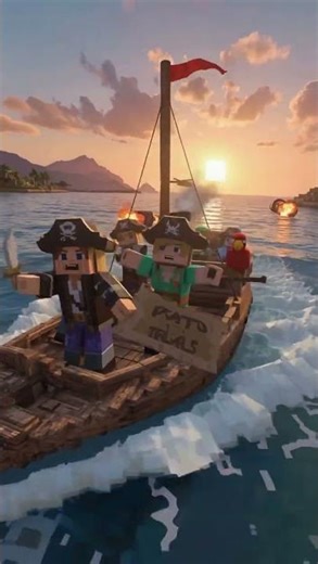 Minecraft Pirate Adventure ⚔️🐦 | Epic Battle Scene | Minecraft Animation #minecraft #viral #shorts