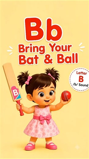 Bring Your Bat & Bring Your Ball 🏏 | Letter B Phonics Song | Jolly Phonics /b/ Sound for Kids