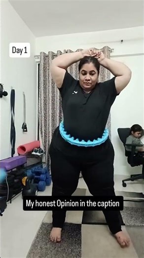 Before and after - Smart hoop - 30 days review ! #weightlossjourney