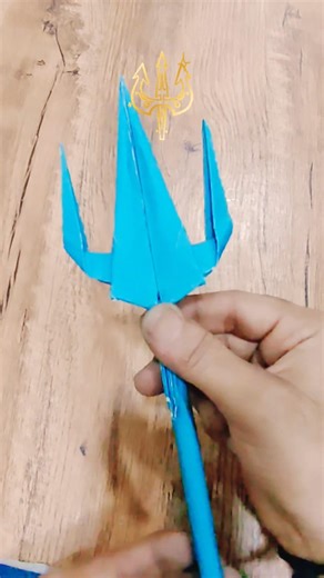 Easy Trident Trishul Craft 🔱 | Paper Trishul Making at Home | DIY Paper Craft #shorts #viral #craft