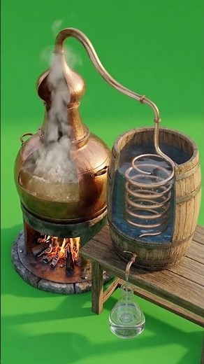 This is how water distillation works through evaporation and condensation to separate minerals.