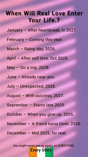 When Will Real Love Enter Your Life? 💖 (By Birth Month) 💫🥳