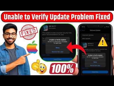 Unable to Verify Update iOS 18.7.7 is temporarily unavailable. Try again later Problem 100% Fixed