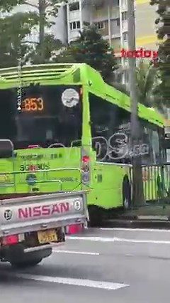 17K views · 134 reactions | WATCH: A video circulating online showed a Tower Transit bus mounted across a divider in the middle of a road. It appeared caught between two trees, and a fence on the divider was flattened under it. Read more: https://tdy.sg/3g3ZlOQ | TODAY | Facebook