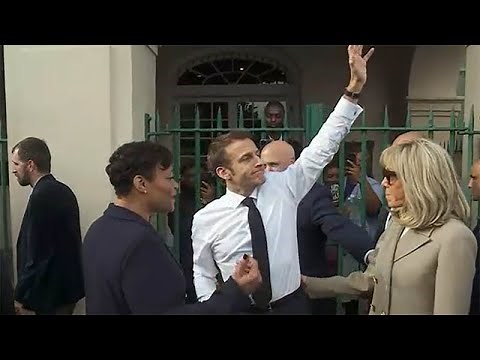 French President Macron visits in New Orleans