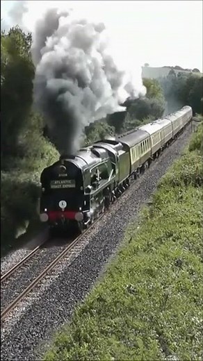 35028 Clan Line ROARS up Honiton Bank with 12 coaches UNASSISTED! #shorts #steam #railway