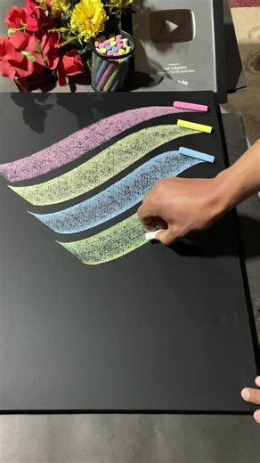 How to write Modern calligraphy with chalks ✍️✨🌸💫🥀💟🌈🤍 . . . . . . . . . . . . . #allah❤️ #unfreezemyaccount #chalkart #foryou #fyp