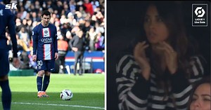 WATCH: Antonela Rocuzzo's reaction when PSG superstar Lionel Messi scored incredible match-winning free-kick