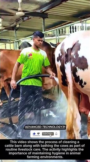 Clean Barn, Healthy Cattle – Essential Livestock Care Routine !! #shorts #innovation #tool