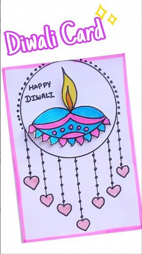 Quick & Easy Diwali Greeting Card 🪔✨ | DIY Diwali Card #Shorts #happydiwali#diwali #diy #n21art