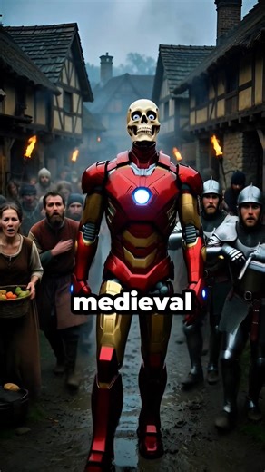 What If You Were Skeleton Iron Man in Medieval Times? ⚔️🦴 #ironman #whatif #skeletonshorts #facts