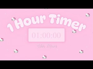 💖 1 Hour Cute Study Timer | With Lo-Fi Music | Aesthetic Hello Kitty Animation