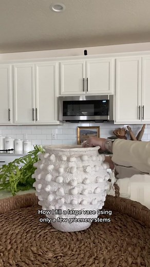 Floral and Greenery Arrangement Hack for Large Vases