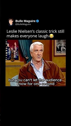 Leslie Nielsen’s classic trick still makes everyone laugh 😂