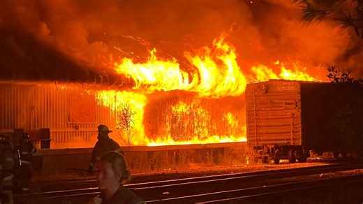 Historic train depot burns down amid early-morning fire in South Carolina