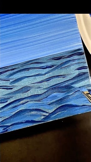 Easy Ocean Waves Painting Tutorial 🌊 | Ocean Waves & Seascape Canvas Painting for Beginners