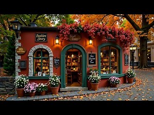 Autumn Bookstore Café 🍂 Tranquil Jazz Instrumentals & Cozy Ambience for Reading & Study