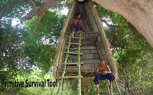 原始生存工具：搭建双层树屋 [Primitive Survival Tool]