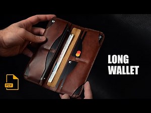 PDF Pattern / How to Make a Stunning Long Wallet / Leather Craft / DIY / ASMR