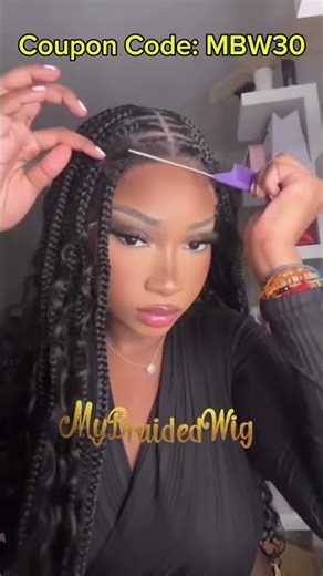 🤗HD Lace Knotless Boho Box Braided Wig! Wig Installation w Natural Baby Hair #mybraidedwig