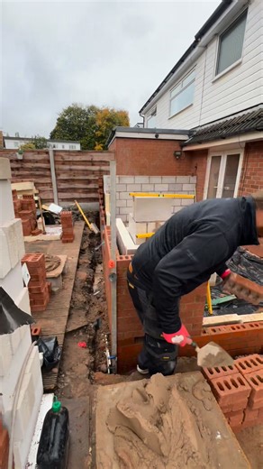 Our Royton project up to wall plate today ready to start on the flat roof tomorrow Windows and lantern due next week to finish off the watertight shell then we can brick up the old back door and replace the kitchen window All enquiries, contact info@rubyconstruction.co.uk or call 07951260585 #extensions #fyp #construction #building #bricktok #building #royton #manchester #foryoupageシ | Ruby Construction