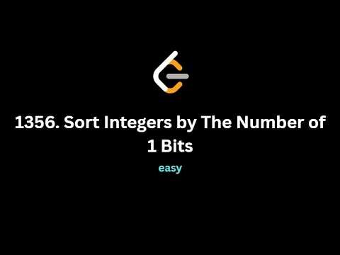 LeetCode 1356 | Sort Integers by The Number of 1 Bits | Easy |