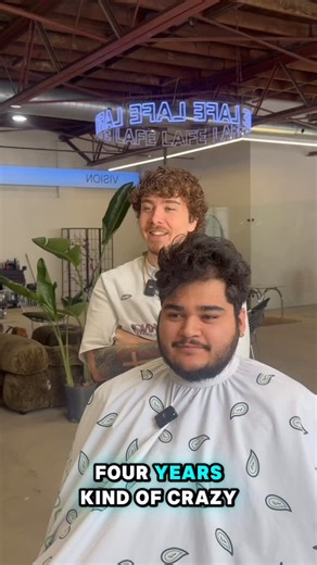 Wichita Kansas Barber • Alec on Instagram: "He’s Been Down With Me For 4 Years! 😳 How Crazy? & Ignore My Accent 😅😂 #wichitakansas #explorepage✨ #alecthebarber"