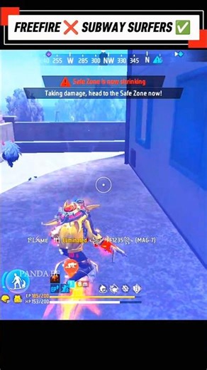 FREEFIRE ❌ SUBWAY SURFERS ✅ #pandaff #shortsfeed #freefire