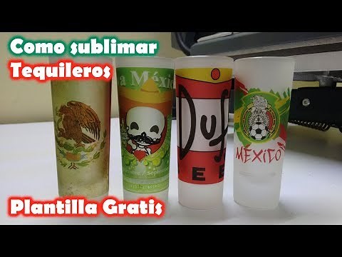 How to sublimate tequila shot glasses with a free template