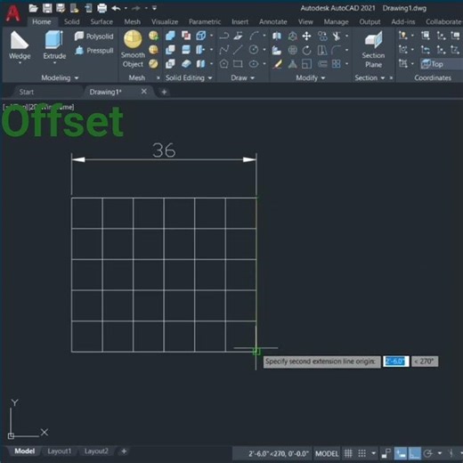 Offset Command in AutoCAD ⚡ |Footing Steel Detailing Easy Method #autocad#architecture#autocadlearn