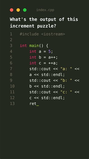 Master C++ Increment Operators! #shorts #cpptips