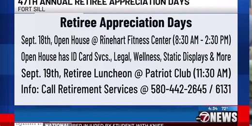 Fort Sill Retiree Appreciation Days this week