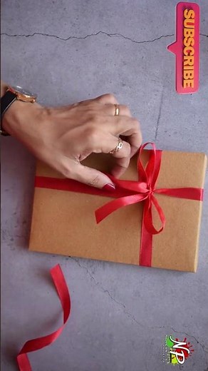 Easy Way to Wrap a Ribbon on a Christmas Gift Box | How to Wrap a Gift with Ribbon Easy #christmas